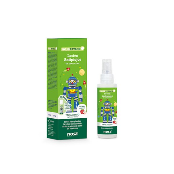 NOSA ATTACK LOCION 5% DIMETICONA ANTIPIOJOS MANZANA