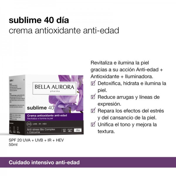 Bella Aurora Sublime40 Día Crema Antioxidante Anti-Edad 50ml 2