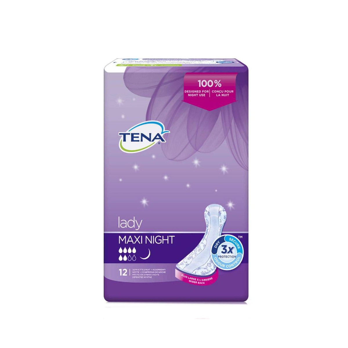 tena lady maxi night 12 compresas