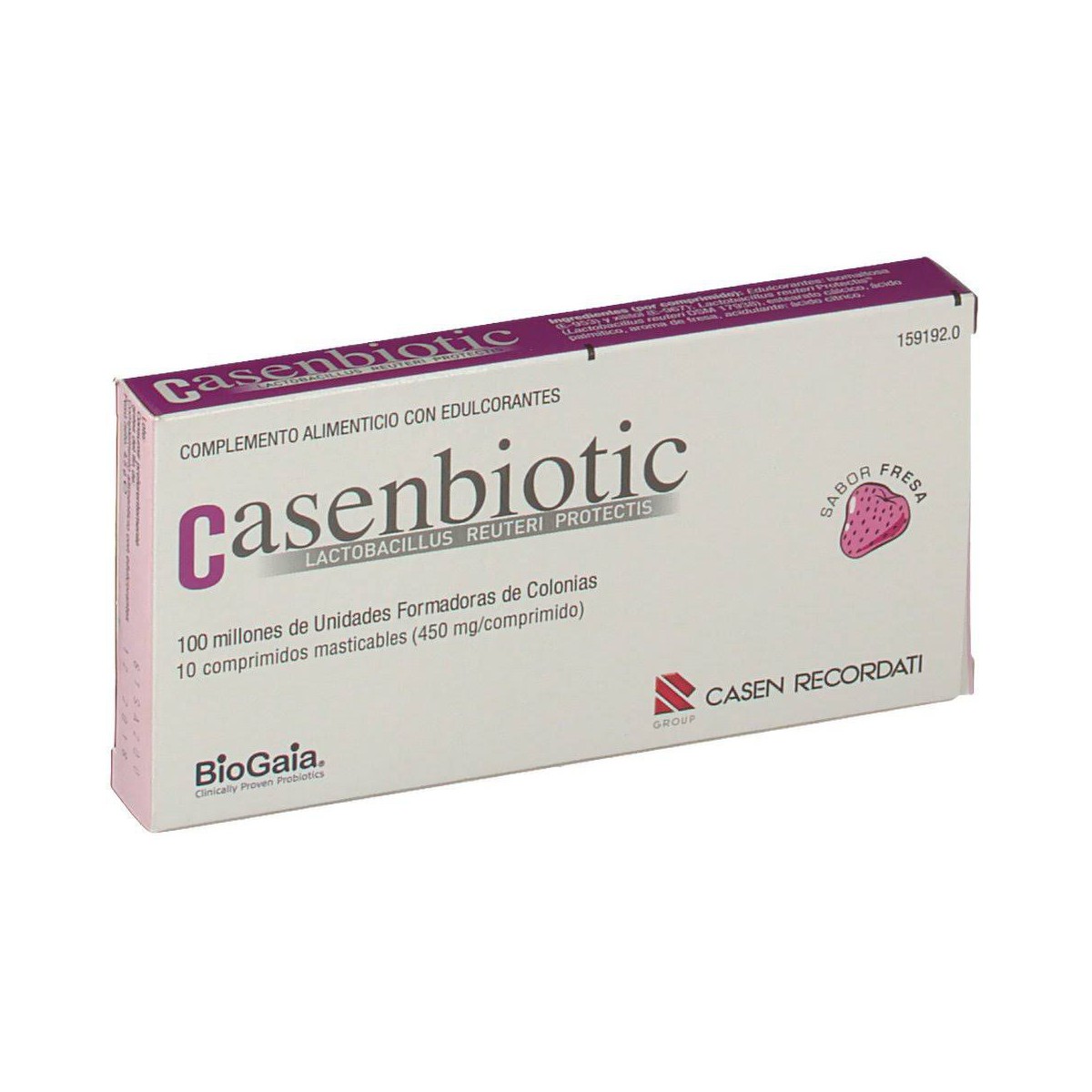 casenbiotic fresa 10 comprimidos