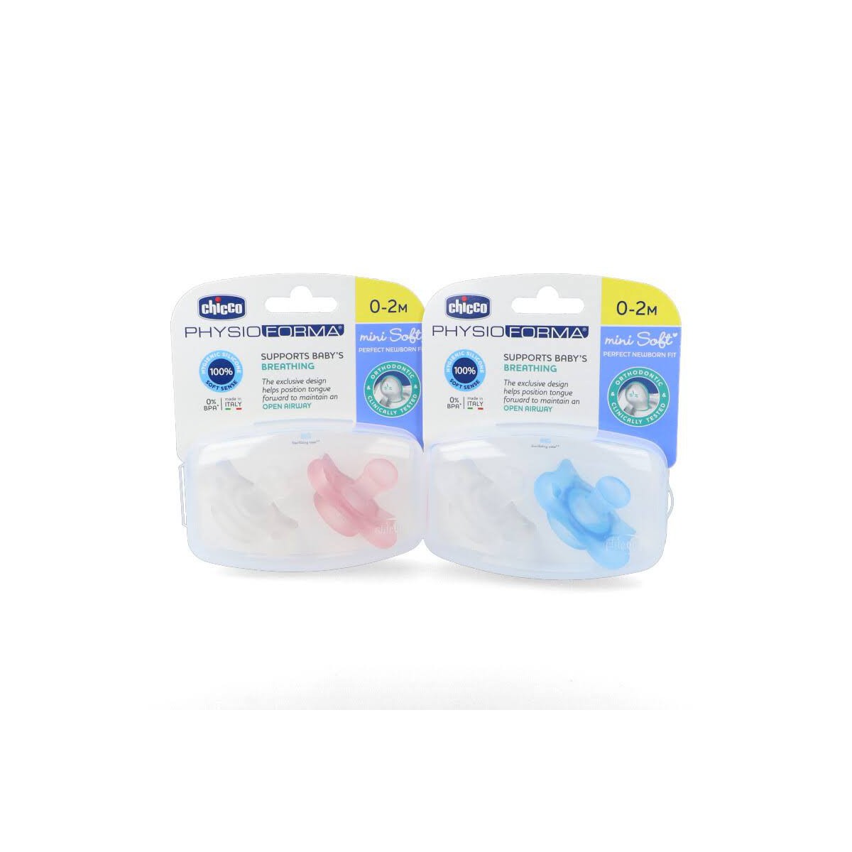 chicco chupete physio mini soft rosa 2 6m 2 unidades