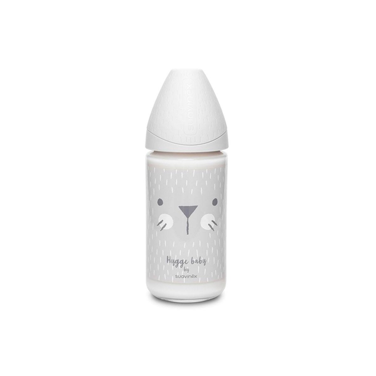 suavinex biberon vidrio 240 ml tetina 3 posiciones silicona