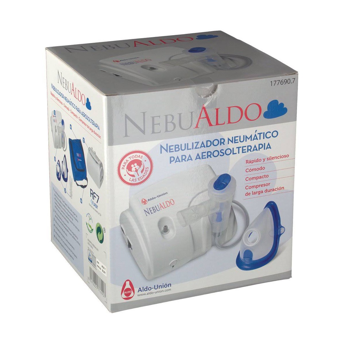 nebualdo nebulizador neumatico para aerosolterapia