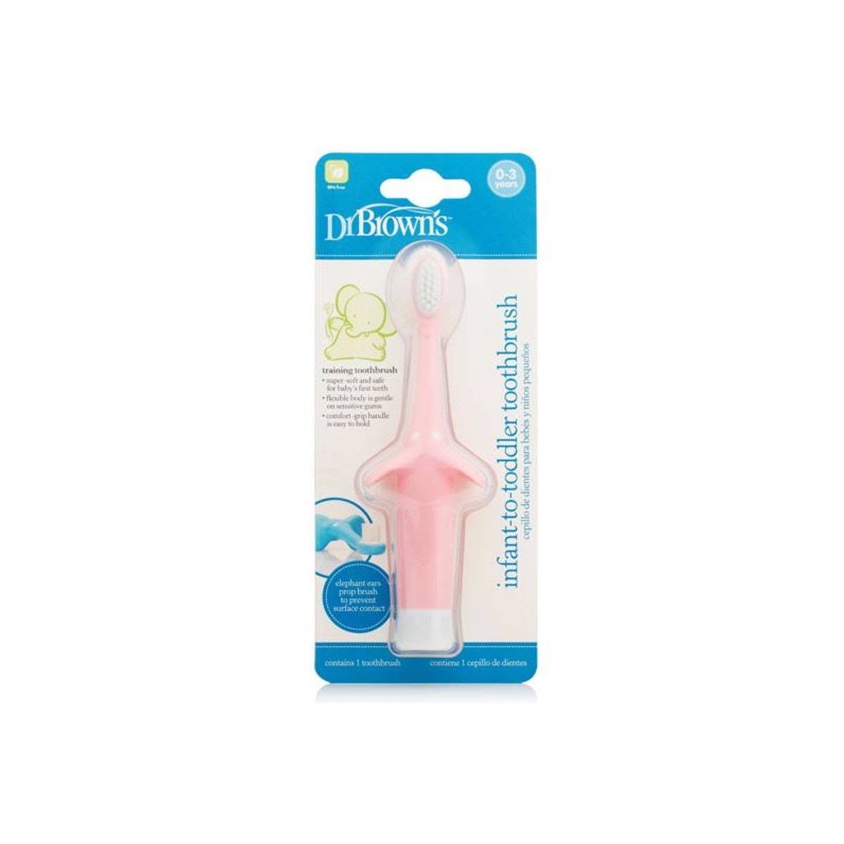 dr brown cepillo de dientes rosa