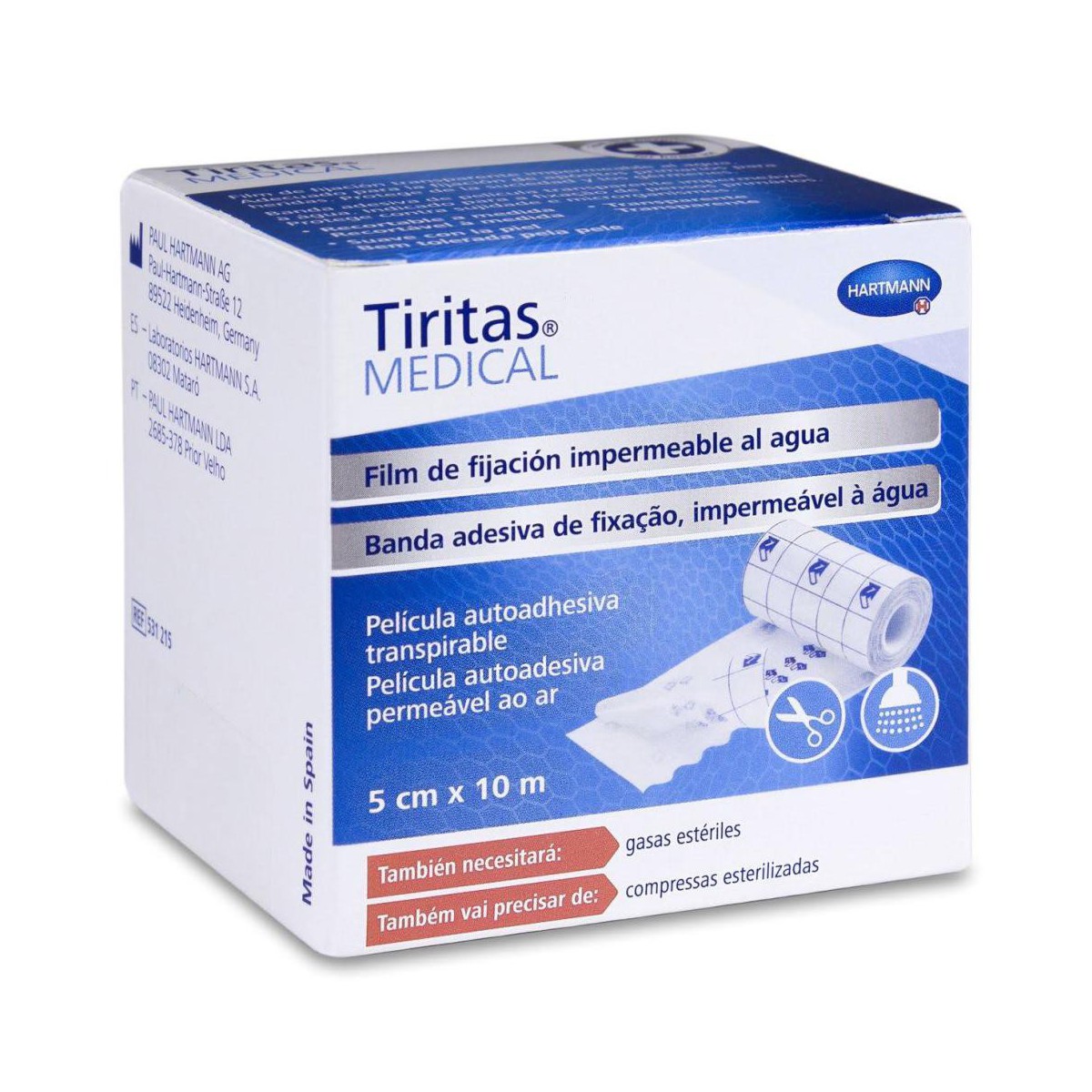 tiritas medical fijacion imperm 5cmx10m