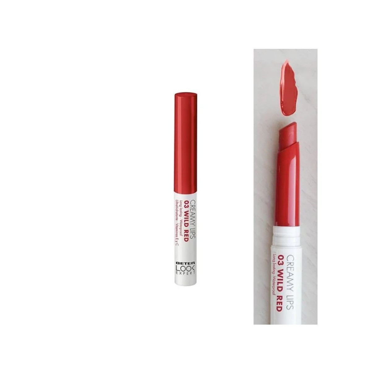 beter lipstick look expert red glam