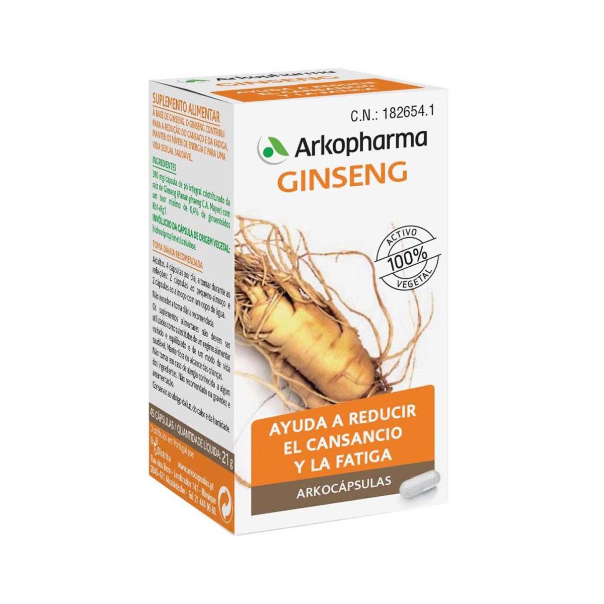 arkopharma ginseng 45 capsulas