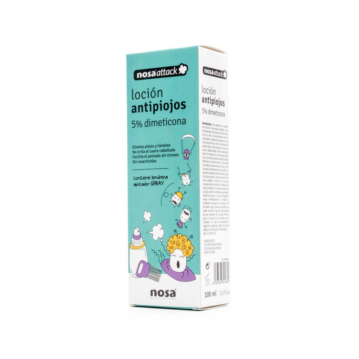 nosa locion antipiojos 5 dimeticona 100 ml