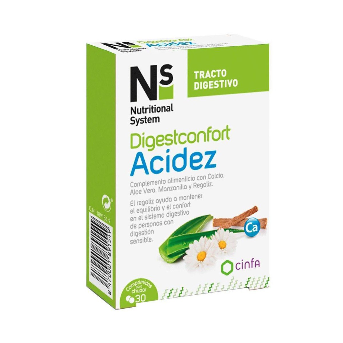 ns digestconfort acidez 30 comprimidos